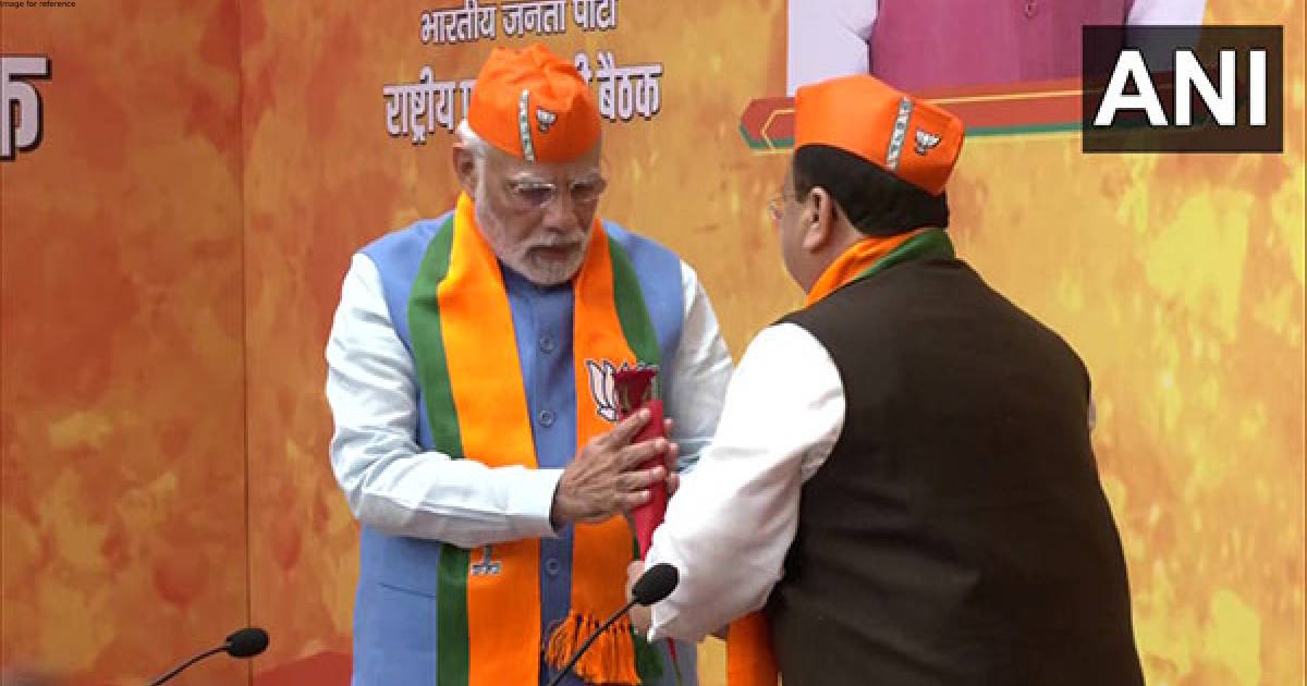 Delhi: PM Modi, Nadda attend opening session of two-day national office bearers' meeting at BJP headquarters